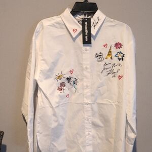 Karl Lagerfeld Women's  Woven Shirt Size M